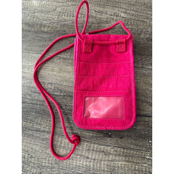 Kipling Pract Multi Pocket Neon Pouch Hot Pink - Picture 2 of 4